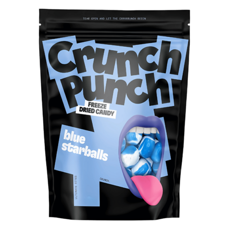 Crunch Punch – Bonbons Lyophilisés Croquants Blue Starballs 100g