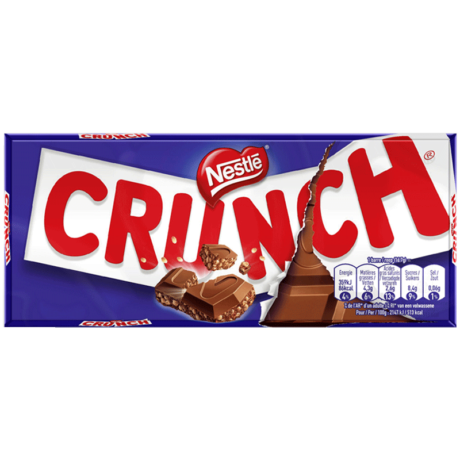 Nestlé Crunch tablette de chocolat au lait 100g