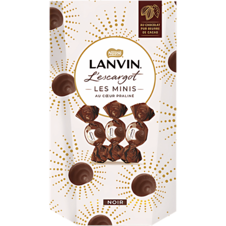 Nestlé Lanvin L’Escargot Les Minis au Cœur Praliné Noir 140g