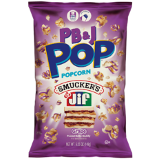 PB & J Pop – Popcorn Saveur Beurre de Cacahuète & Confiture de Raisin (Jif & Smucker’s) 149g