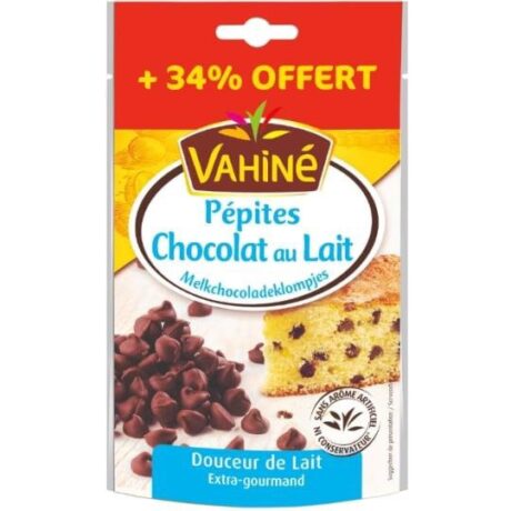 Vahiné Milk Chocolate Chips (Pépites Chocolat au Lait). 100g