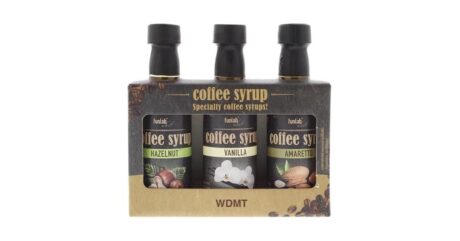 Funlab Select coffee syrup gift set containing three 45ml bottles